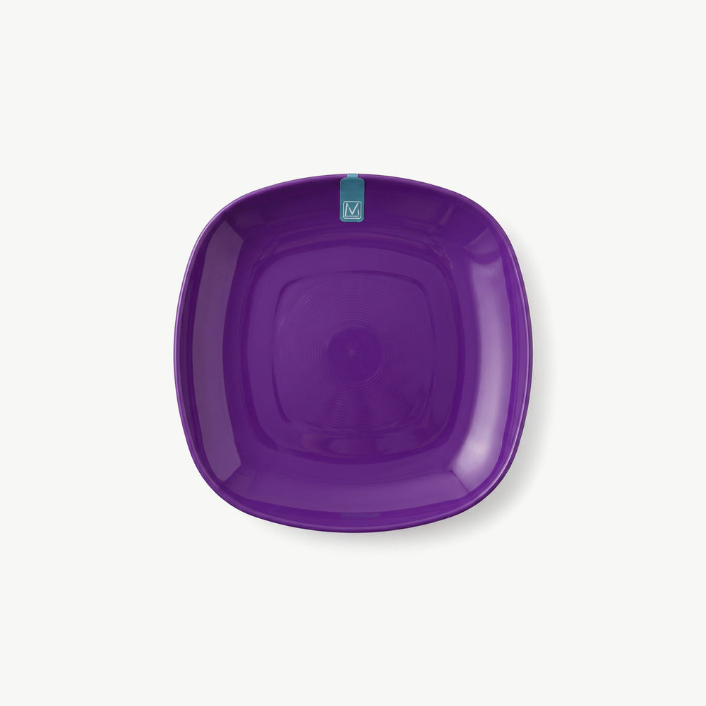 إم ديزاين طبق مسطح جاتوه بلاستيك منقوش بنفسجي 21 سم