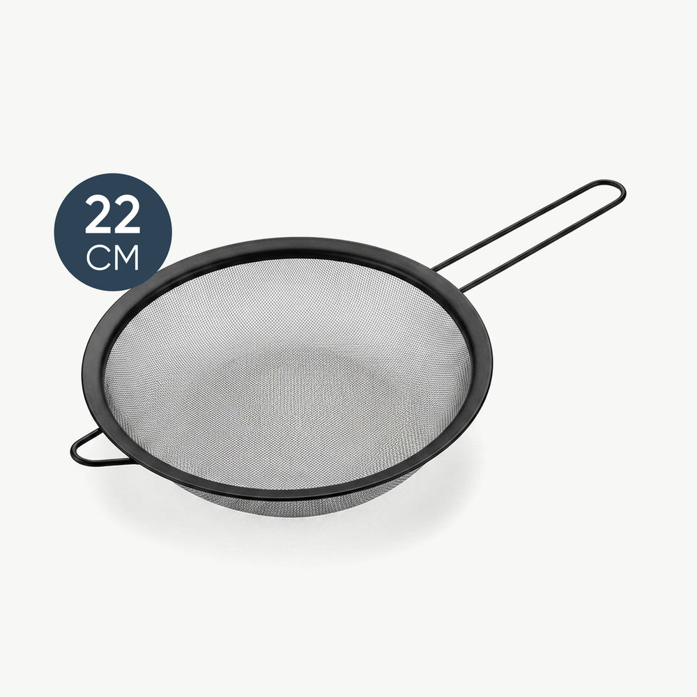 مصفاة استانلس أسود 22 سم