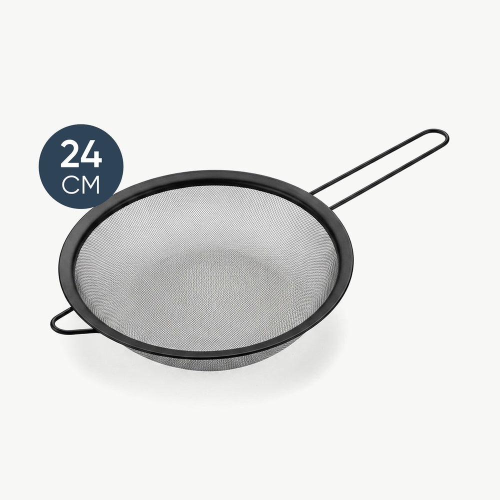 مصفاة استانلس أسود 24 سم