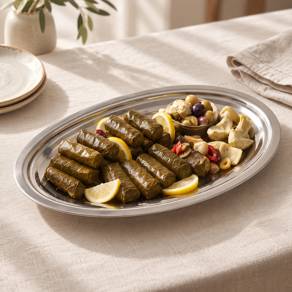 سرفيس تقديم استانلس بيضاوي 35 سم