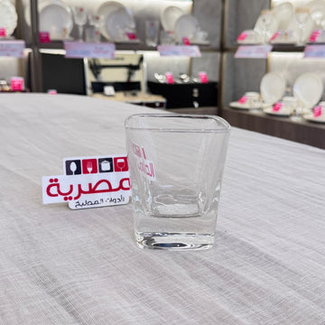 كوب زجاج شفاف مربع إيطالي
