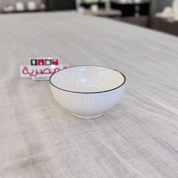 بولة بورسلين مدورة مضلعة أبيض