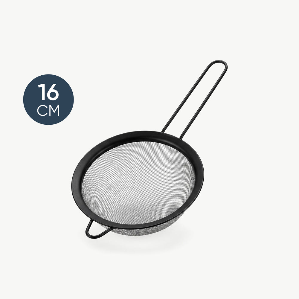 مصفاة استانلس أسود 16 سم