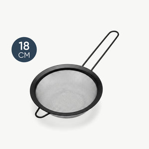 مصفاة استانلس أسود 18 سم