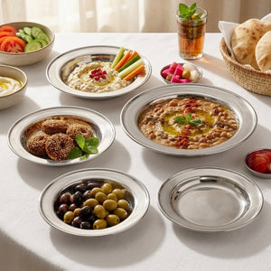 طبق فول غويط استانلس فضي 22 سم