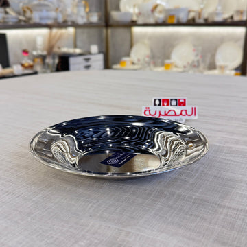طبق فول غويط استانلس فضي 22 سم