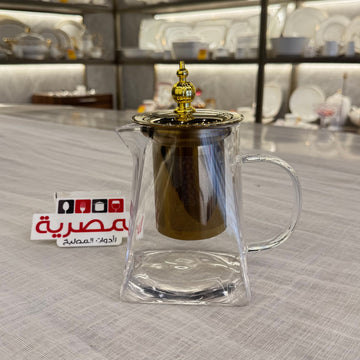 داني هوم براد زجاج حراري بفلتر وغطاء استانلس مربع 450 مل