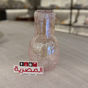 داني هوم قارورة مياه زجاج بغطاء كوب بينك 2 قطعة 900 مل