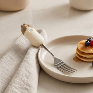 شوكة أطفال استانلس أشكال رمادي