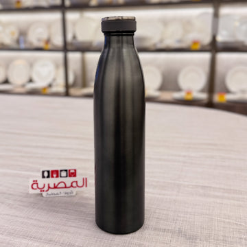 ترمس استانلس شكل زجاجة أسود 750 مل