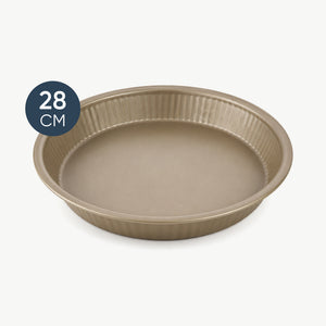 جوارديني صينية تارت معدن مدورة 28 سم ذهبي