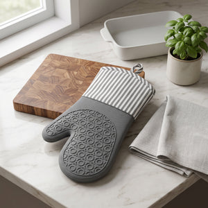 جوانتي فرن سيليكون × قماش دوائر رمادي × أبيض