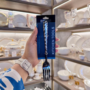 طقم 3 شوك حلو استانلس فاميه ماربل ليزر